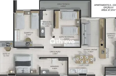 Apartamento com 3 dormitórios à venda, 87 m² por r$ 1.117.936,00 - jóquei - teresina/pi
