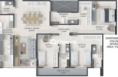 Apartamento com 3 dormitórios à venda, 112 m² por r$ 1.476.623,00 - jóquei - teresina/pi