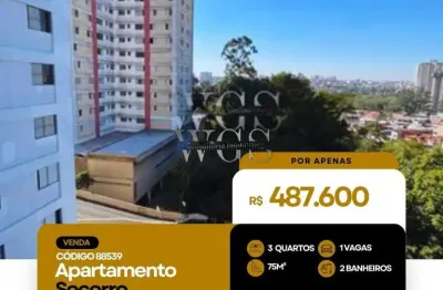 Apartamento 3 Dormitórios a Venda no Condomínio Parque dos Pássaros - Socorro - Zona Sul-SP
