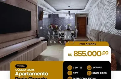 Apartamento Frente ao Mar no Boqueirão – 2 Suítes, Varanda Gourmet e Lazer Completo