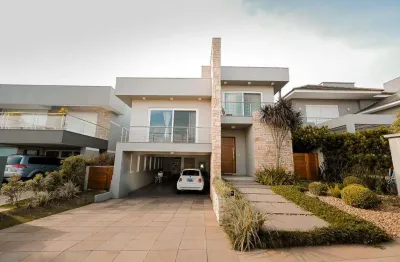 Casa de alto padrão no residencial alphaville em gravataí com 3 suítes e piscina