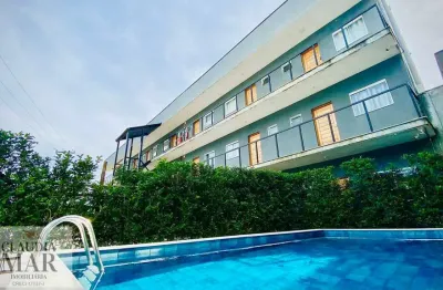Apto 2 quartos, bem decorado em cond. com piscina-ubatuba