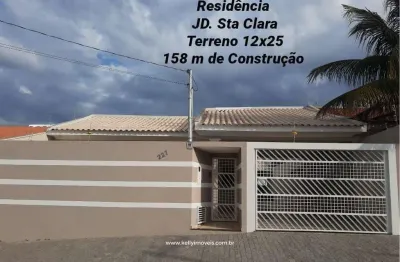 Casa para venda em presidente prudente, jardim santa clara, 3 dormitórios, 1 suíte, 2 banheiros, 3 vagas