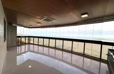 Apartamento frente mar com 180 m2, 4 quartos, suíte e lazer na praia de itaparica - vila velha/es
