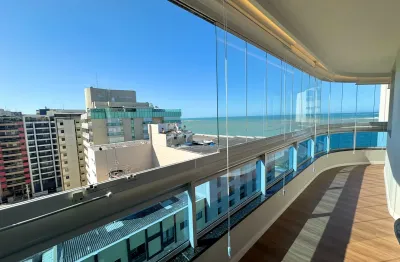 Cobertura duplex vista mar 332 m2, com 4 quartos, suíte, piscina em itapuã - vila velha/es