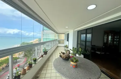 Apartamento frente mar, vista mar  300 m2, 4 quartos, 2 suítes, sol da manhã em praia da costa- vila velha/es