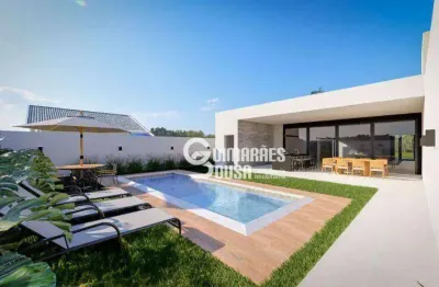 Térrea com piscina, vista e gourmet em condomínio completo -  3 suítes, piscina e gourmet – condomínio em louveira/sp