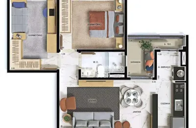 Apartamento com 2 dormitórios à venda, 58 m² por r$ 487.515,26 - jardim do lago - jundiaí/sp