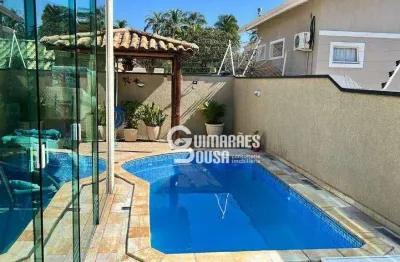 Casa de rua em bolsão fechado – 3 dorms, piscina, gourmet, próxima ao porto seguro valinhos