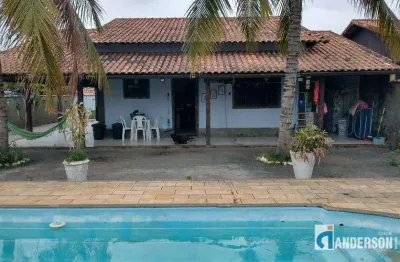 Oportunidade !! casa 2 quartos (1 suíte) com piscina e churrasqueira + edícula no jd.atlântico oeste