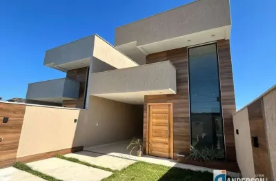 Excelente casa 3 quartos (1 suíte) estilo moderna, com churrasqueira no jd. atlântico leste