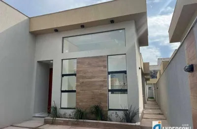 Excelente casa 3 quartos (1 suíte) estilo moderna com piscina e churrasqueira no jd. atlântico central