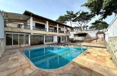 Casa com 5 dormitórios para alugar, 474 m² por r$ 8.908,86/mês - santa branca - belo horizonte/mg