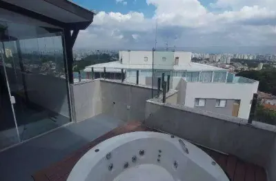 Cobertura 2 dormitórios, com jacuzi, área privativa de 101,830m² no parque são domingos, lazer completo!