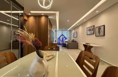 Apartamento decorado e planejado - 85m², 1 suíte, 2 vagas de garagem, no boqueirão em praia grande.