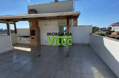 Cobertura com 2 quartos para alugar na laudelina rosa de freitas, --, pedra azul, contagem por r$ 1.200