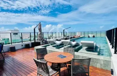 Flat mobiliado e decorado - porteira fechada | no jardim oceania codigo: 126812