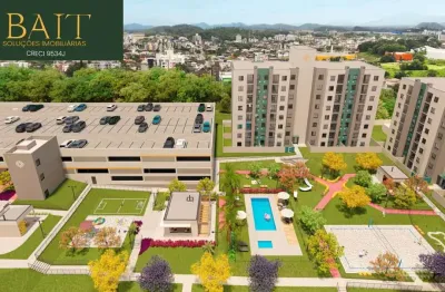 Venda de apartamento em joinville-sc: 2 quartos, 2 salas, 1 banheiro, 1 vaga de garagem, 46,18 m² - bairro costa e silva!