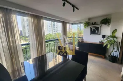 Lindíssimo apartamento com 3 dormitórios, 3 suíte, varanda gourmet envidraçada com visão deslumbrante para um bosque único, no condomínio cidade maia.
