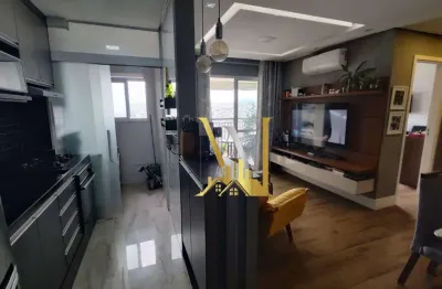 Condomínio cidade maia, apartamento aconchegante, espaçoso, 68m2 de área útil, com uma linda vista e varanda gourmet envidraçada com móveis planejados