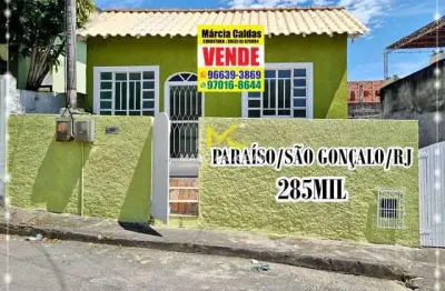 Casa com 1 dorm, paraíso, são gonçalo - r$ 285 mil, cod: 245