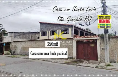 Casa com 5 dorms, santa luzia, são gonçalo - r$ 350 mil, cod: 290
