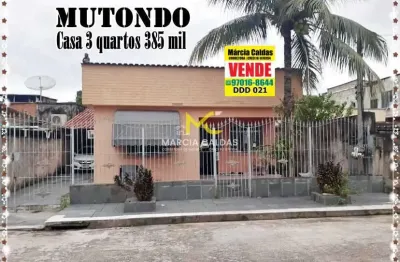 Casa com 3 quartos, mutondo, são gonçalo - r$ 350 mil, cod: 383