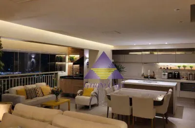 Lindo apartamento com sacada gourmet e 2 vagas , com 2 dormitórios à venda, 105 m² por r$ 1.500.000 - parque são jorge - são paulo/sp