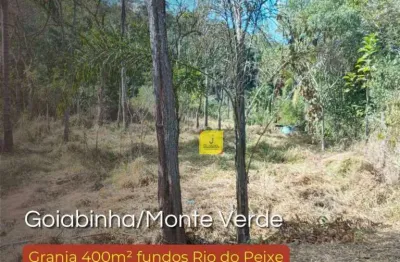 Excelente terreno no goiabinha, depois de goiabal em monte verde dando fundos para o rio do peixe.