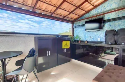 Cobertura com 2 salas, 2 quartos, 2 banheiros, terraço e garagem no nova califórnia