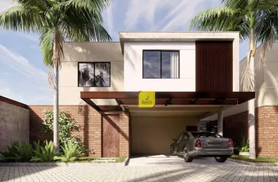 Casas com 3 suítes, espaço gourmet e 2 vagas no jardim da serra