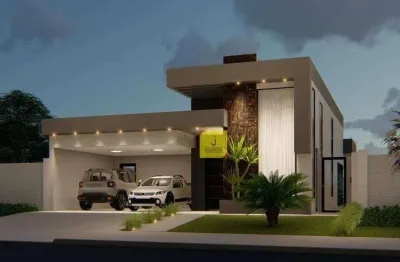 Casa linear com 3 quartos (suíte) e varanda gourmet no condomínio via do sol, no são pedro