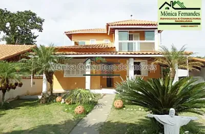 Casa com 3 quartos à venda na avenida um, jardim interlagos (ponta negra), maricá, 385 m2 por r$ 690.000