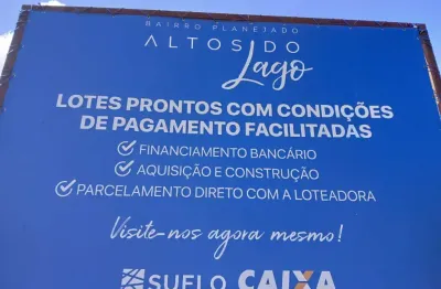 Ótimo investimento, terreno á venda no loteamento altos do lago