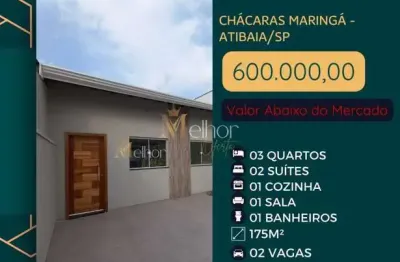 Casa com 3 quartos à venda na rua das bromélias imperiais, 80, chácaras maringá, atibaia, 98 m2 por r$ 599.950