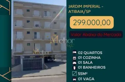 Apartamento com 2 quartos à venda na rua bela vista, 235, jardim imperial, atibaia, 55 m2 por r$ 299.000