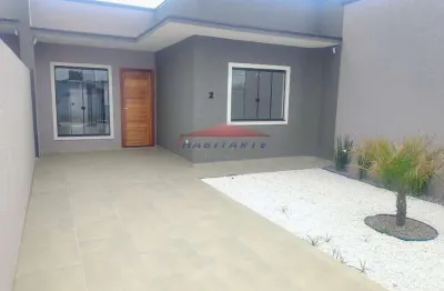 Imperdível! casa à venda em fazenda rio grande-pr, bairro iguaçu, 3 quartos, sendo 1 suíte, 1 sala, 2 banheiros, 1 vaga, 60m².