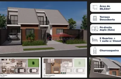 Imperdível: casa à venda em curitiba-pr, bairro cajuru, 3 quartos, 1 suíte, 2 banheiros, 2 vagas de garagem, 86m² de área.