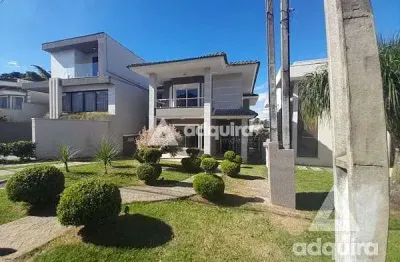 Casa à venda, condomínio fechado, 3 quartos, 1 suite, 4 vagas, 300.38m², oficinas, ponta grossa - p