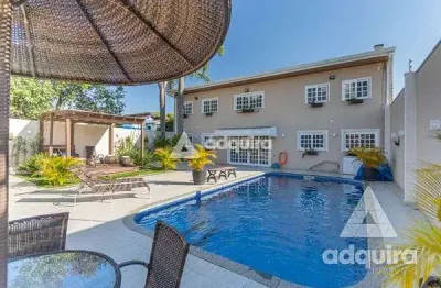 Casa à venda 4 quartos, 1 suite, 5 vagas, 630m², jardim carvalho, ponta grossa - pr
