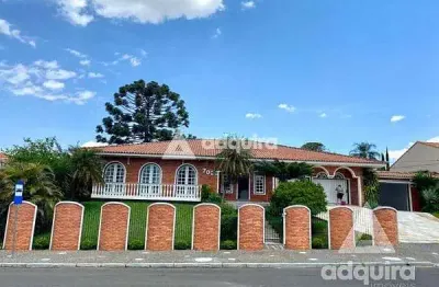 Casa pra venda e locação 4 quartos, 2 suites, 6 vagas, 1120m², estrela, ponta grossa - pr