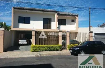 Casa à venda 5 quartos, 3 suites, 10 vagas, 520m², centro, ponta grossa - pr
