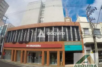 Excelente conjunto de 3 salas comerciais para locação, edifício itália, centro, ponta grossa, pr