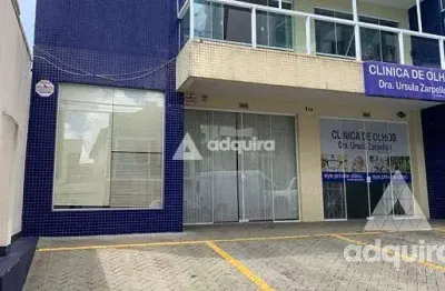 Sala térrea comercial para locação com estacionamento, 100m², centro, ponta grossa - pr