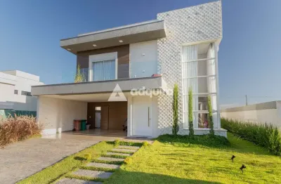Lindo sobrado semi mobiliado à venda em condomínio, jardim carvalho, ponta grossa, pr - 4 quartos s