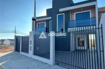 Sobrado à venda, cará-cará, novo, 3 quartos, ponta grossa, pr