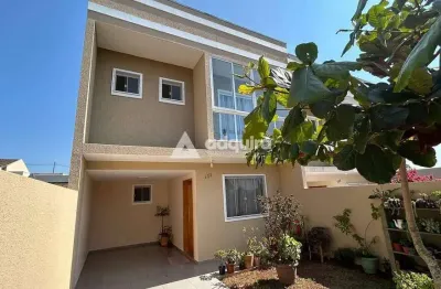 Sobrado à venda, no jardim carvalho, com 3 quartos (sendo 1 suíte), ponta grossa, pr