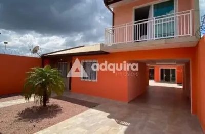 Sobrado à venda, 2 quartos sendo 1 suíte com closed, cará-cará, ponta grossa, pr