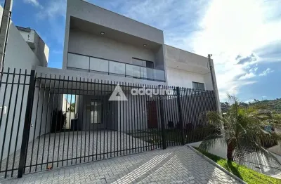 Sobrado à venda, com 3 suites e 3 vagas de garagem, no bairro estrela, em ponta grossa, pr