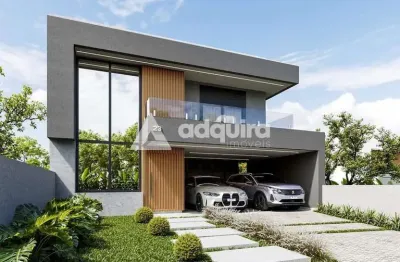 Casa à venda no condomínio villa toscana, com 3 suítes e 2 vagas de garagem, em ponta grossa, pr